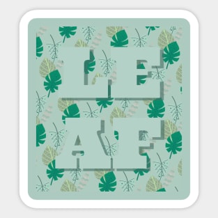 Leaf Pattern Green Nature T-Shirt Shirt Tee Sticker